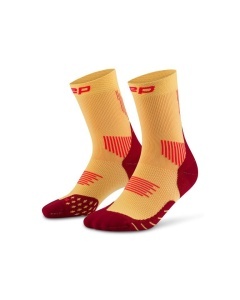 CEP - sosete compresie peste glezna - run socks mid cut 5.0 - marigold | burgundy