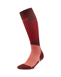 CEP - sosete compresie tall - Ski Ultralight 3.0 W - brown | dark red - II