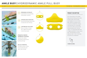 Finis - accesoriu inot (plutitor) pentru picioare Ankle Buoy - galben - Img 6