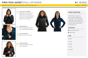 Finis - Hanorac tehnic cu fermoar pentru femei Tech Jacket - negru - Img 4