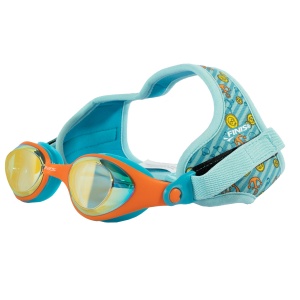 Finis - ochelari inot pentru copii DragonFlys treasure mirror - albastru deschis portocaliu cu lentile oglinda - Img 1