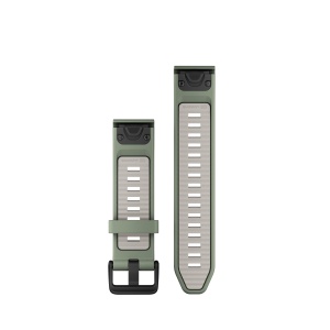 Garmin curea silicon QuickFit 20 - verde Willow | Fog gray Silicone - Img 2