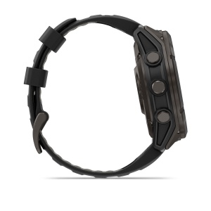 Garmin fenix 8 Pro – 51 mm, MicroLED | Sapphire, Titan DLC gri carbon cu curea din silicon neagră/Pebble Grey - Img 5