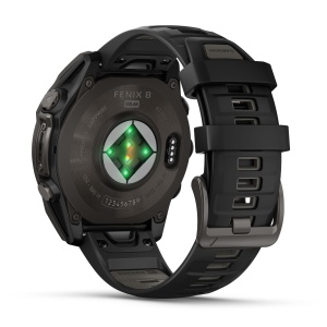 Garmin - fenix 8 Solar Sapphire 47mm - smartwatch premium - ramă gri din titanium DLC si curea din silicon neagră-gri - Img 7