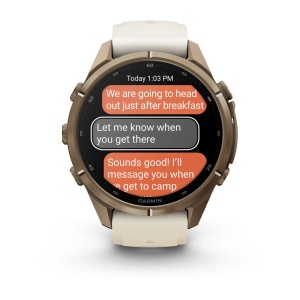 Garmin Fenix 9 Pro AMOLED inReach - 43 mm Titan Gold French Gray - Smartwatch Multisport Premium cu AMOLED - Img 8