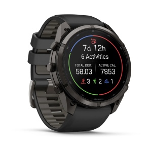 Garmin Fenix 9 Pro AMOLED inReach - 51 mm Titan DLC Carbon Gray - Smartwatch Multisport Premium cu AMOLED - Img 3