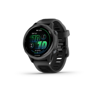 Garmin Forerunner 570 - 42 mm - ceas multisport cu GPS si AMOLED - negru Slate Gray Aluminium with Translucent Black | Black Band - Img 3