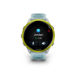 Garmin Forerunner 570 - 47mm - ceas multisport cu GPS si AMOLED - alb Amp Yellow Aluminium with Translucent Whitestone | Turquoise Band - Img 3