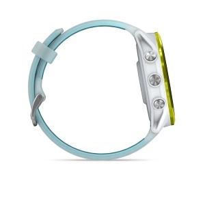 Garmin Forerunner 570 - 47mm - ceas multisport cu GPS si AMOLED - alb Amp Yellow Aluminium with Translucent Whitestone | Turquoise Band - Img 8