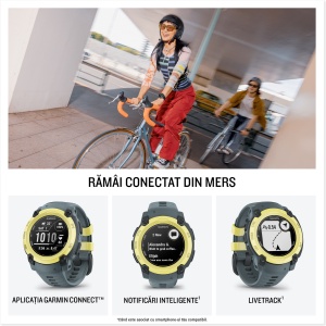 Garmin INSTINCT E - 40 mm galben Lime - smartwatch robust cu GPS - Img 12