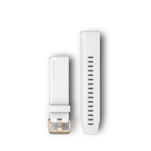 Garmin Quick Release 20 - curea din silicon alba cu elemente metalice light god - Img 2