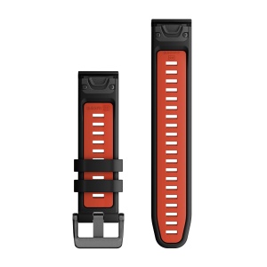 Garmin QuickFit 22 - curea silicon - negru-rosu - Img 2