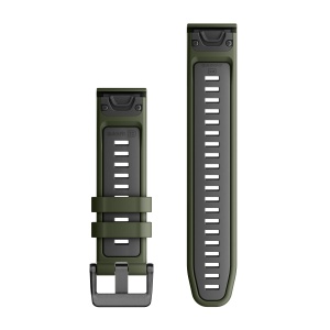 Garmin QuickFit 22 - curea silicon - verde Moss|gri - Img 2