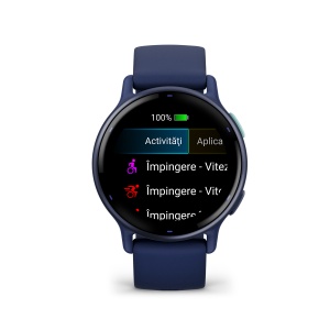 Garmin - Vivoactive 5 smartwatch cu GPS și AMOLED - ramă Metallic Navy din aluminiu - carcasă Navy şi bratara din silicon - Img 5