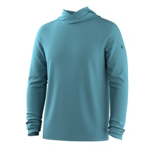 Hanorac Merino Smartwool Sun Hoodie - albastru Mineral Blue | UPF 40+ - Img 5