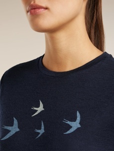 Icebreaker - tricou - 150 Tech Lite SS Tee Bird Transit W - Midnight Navy - L - Img 6