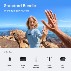 Insta360 GO 3S – Cameră ultra-compactă 4K pentru creatori - editie standard - 64gb alba - Img 2