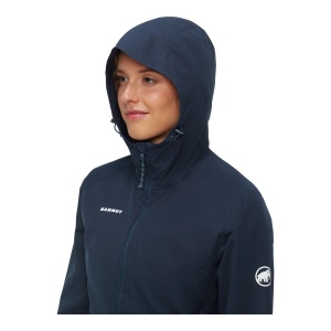 Jacheta Softshell Femei Mammut GRANITE SO Hooded Marine - Img 8