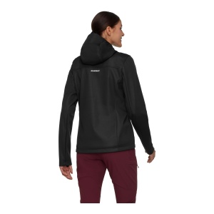 Jacheta Softshell Femei Mammut Ultimate VIII So Hooded Black - Img 3