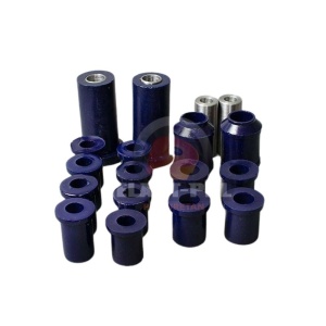 Kit bucse Hyundai Galloper pentru versiunea cu arcuri în foi (1986-1989) Poliuretan Albastre 85 ShA Elast-Pol
