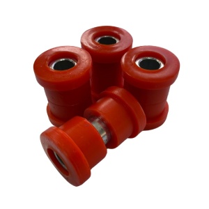 Kit bucse Suzuki Jimny (1998-2018) Excentrice Poliuretan Portocalii 75 ShA cu bucse caster metalice Elast-Pol - Img 4