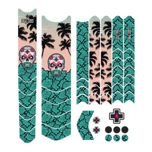 Muc-Off - set stickere protectie cadru bicicleta Frame Protection Kit E-MTB - albastru verzui Day of the shred - Img 2