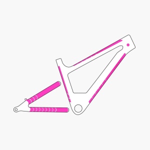 Muc-Off - set stickere protectie cadru bicicleta Frame Protection Kit E-MTB - trasnete multicolore - Img 5