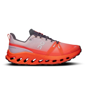 On Cloudsurfer Trail waterproof - pantofi alergare pentru femei - portocaliu flacara mov deschis - Img 1