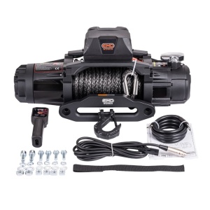 Pachet troliu Premium Dual Speed Isuzu D-Max (2019-2026): troliu EMD Winch Dual Speed 13000 lbs, suport troliu dedicat și kit accesorii troliu - Img 2