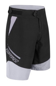 Pantaloni scurti Force Storm pana la talie cu bazon, negru/gri - Img 3