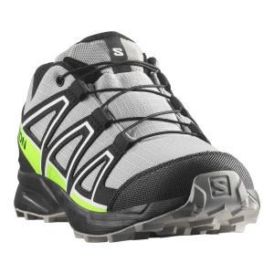 Pantofi Alergare Montana Baieti Salomon Speedcross Waterproof Alloy/Black/Green Gecko - Img 3