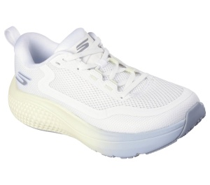 Pantofi alergare Skechers GO RUN Supersonic Max damă - alb lavandă albastru galben - Img 2
