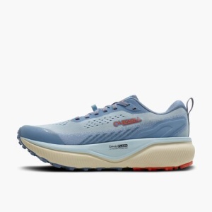 Pantofi alergare trail Brooks Cascadia 20 damă - albastru pastel cu corai - Img 5