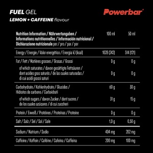 Powerbar - gel energizant Fuel 30, aroma lamaie si cafeina - 50ml - Img 2