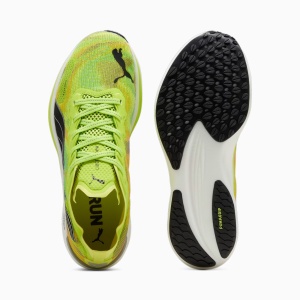 Puma - pantofi alergare pentru barbati Liberate NITRO 2 - Psychedelic Rush - verde fluo Lime Pow negru potocaliu - Img 2