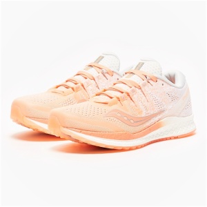 Saucony - pantofi alergare pentru femei Freedom Iso 2 - alb portocaliu deschis piersica - Img 9