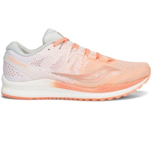 Saucony - pantofi alergare pentru femei Freedom Iso 2 - alb portocaliu deschis piersica - Img 11