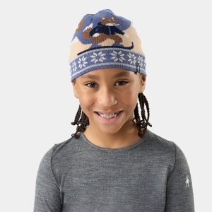 Smartwool - caciula - Reversible Art Beanie K - Nightfall Blue - L/XL