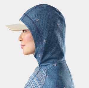 Smartwool - hanorac - Classic Thermal Merino Base Layer 1/2 Zip Hoodie W - Nightfall Fair Isle Fun - L - Img 3