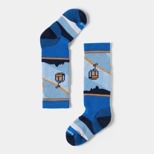 Smartwool - sosete merino - Wintersport Gondola Games Over The Calf Socks K - Laguna Blue - L (35-38)