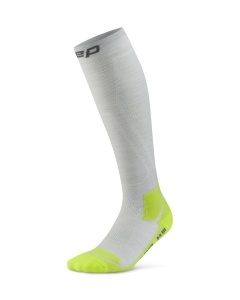 Șosete compresie înalte CEP Hiking Light Cushion - gri | acid lime | drumeții