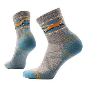 Sosete Drumetie Femei Smartwool Hike Fox Meadow Mid Crew Taupe-Natural Marl