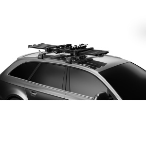 Suport 4 perechi schiuri Thule SnowPack 7324 negru cu prindere pe bare transversale aluminiu cu profil T - Img 5