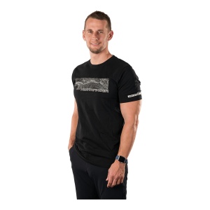 Tricou Barbati Northfinder Hiking From Organic Cotton Amad Black