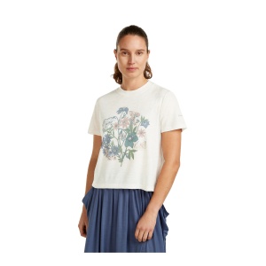 Tricou Femei Icebreaker Merino 150 Tech Lite Crop NZ Flora Gri