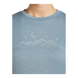 Tricou Femei Icebreaker Merino 150 Tech Lite Sparkling Stars Albastru - Img 5