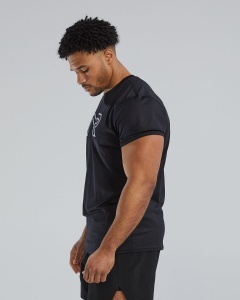 Tricou tehnic TYR Airtec Big Logo Tee - negru | respirabil - Img 3
