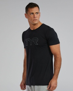 Tricou tehnic TYR Ultrasoft Lightweight - negru | confortabil și durabil