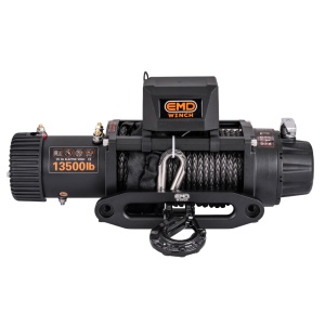 Troliu electric auto EMD Winch 13500lbs (6123kg), 12V, cablu sintetic, 25m, raport 150:1 - Img 4