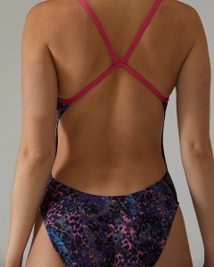 TYR - costum inot intreg pentru femei - Durafast Elite Cutoutfit Stipple Swimsuit - Petunia - 26 (XS) - Img 6